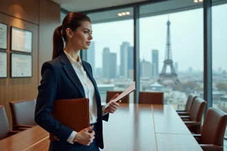 Avocate en droit des affaires dans un cabinet parisien avec vue sur La Défense