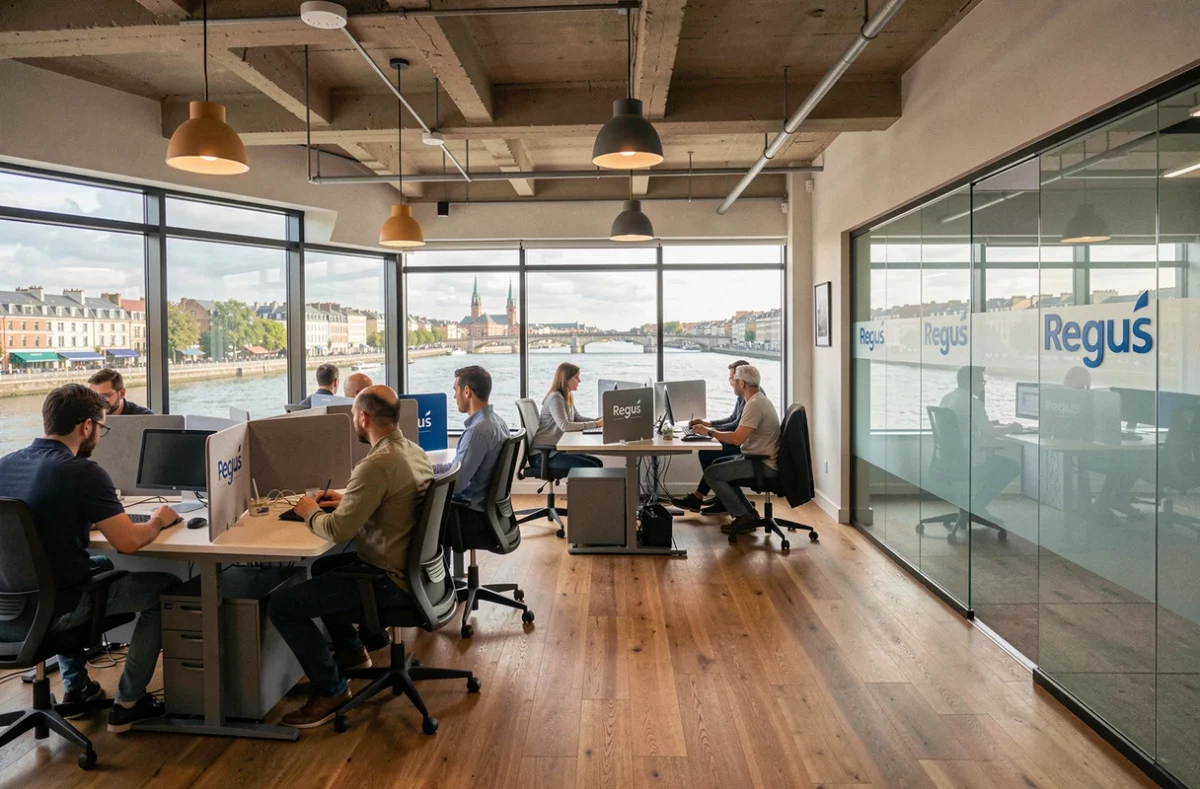 Espace Regus Argenteuil Quai de Bezons avec vue sur la Seine depuis les bureaux partagés